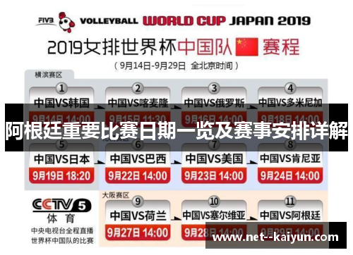 阿根廷重要比赛日期一览及赛事安排详解 阿根廷重要比赛日期一览及赛事安排详解